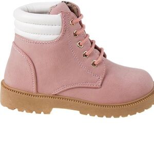 Rugged Bear Kids Hiking Outdoor Waterproof Lace Comfort Urban Styled Boots-Pink